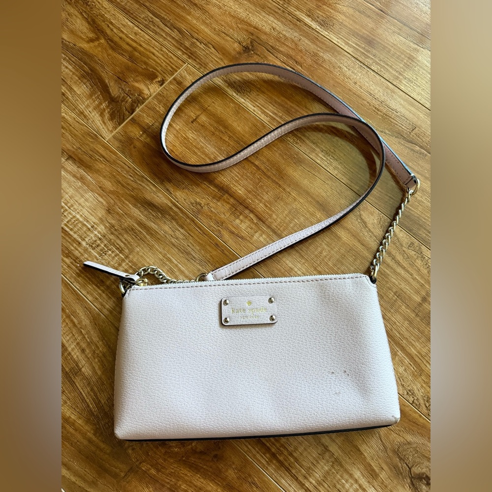 Kate Spade Pink Leather Textured Crossbody Handbag